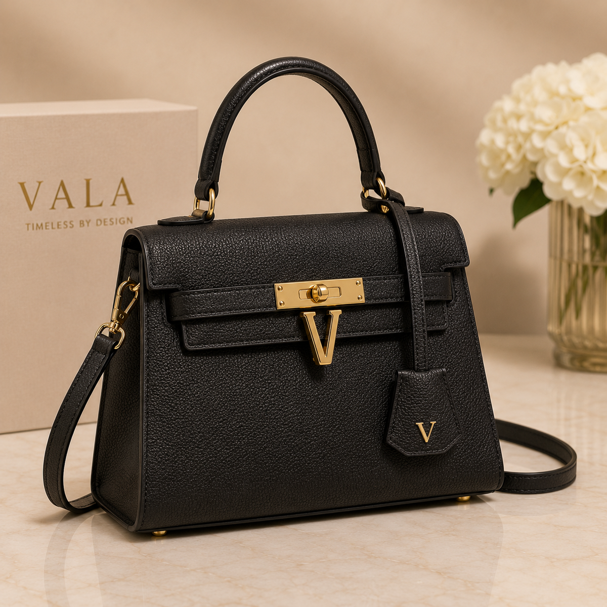 Vala Éternelle Lock Top Handle Bag- this item can be personalized!!