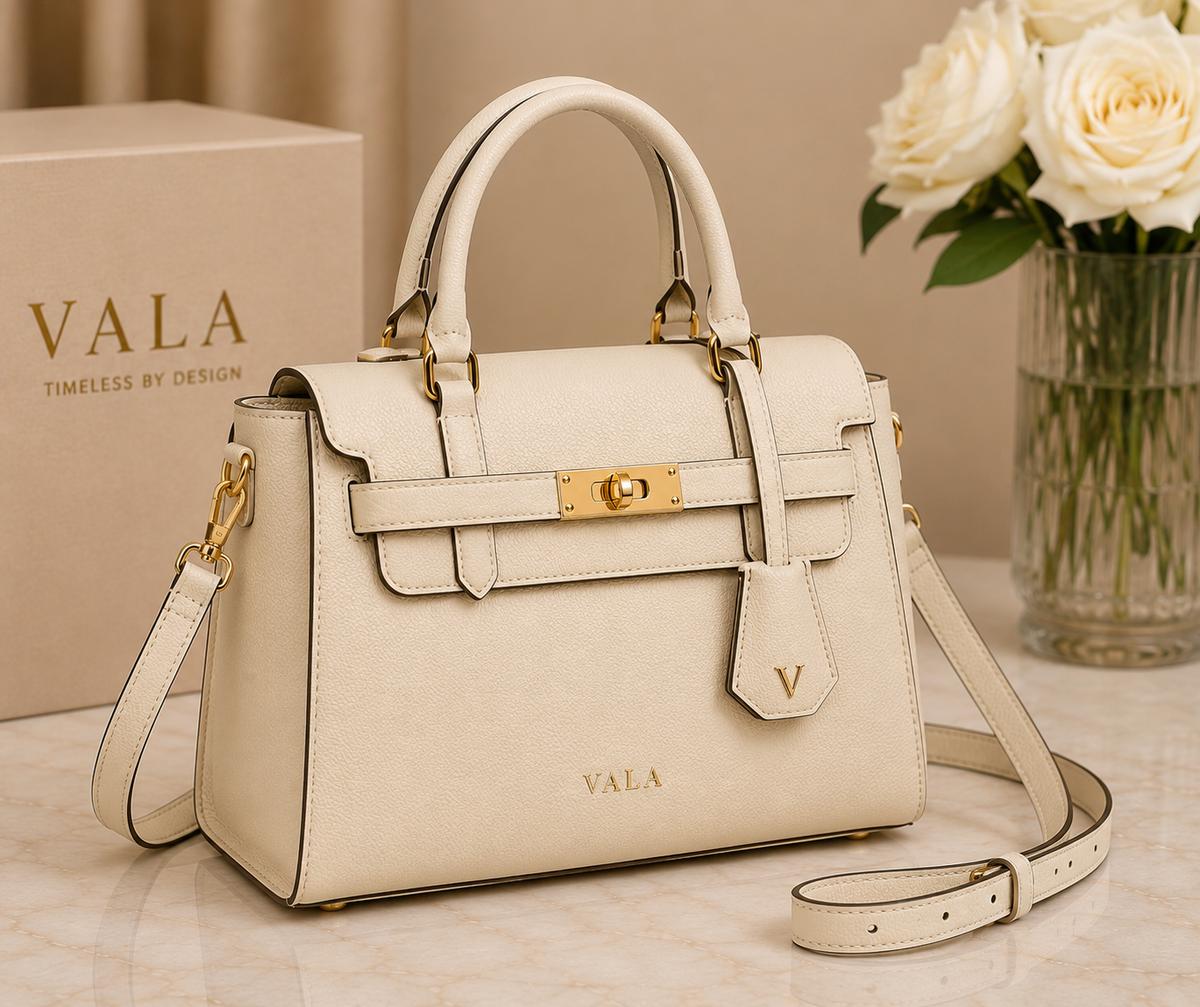 Vala Ivory Lock Satchel
