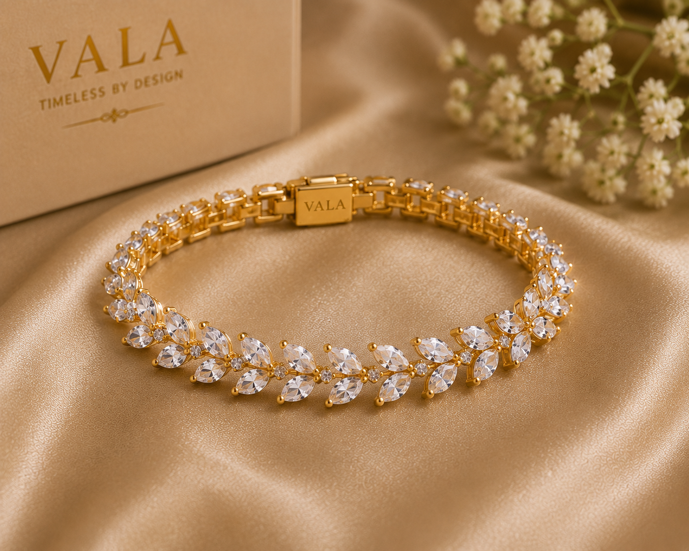Vala Solène Crystal Tennis Bracelet
