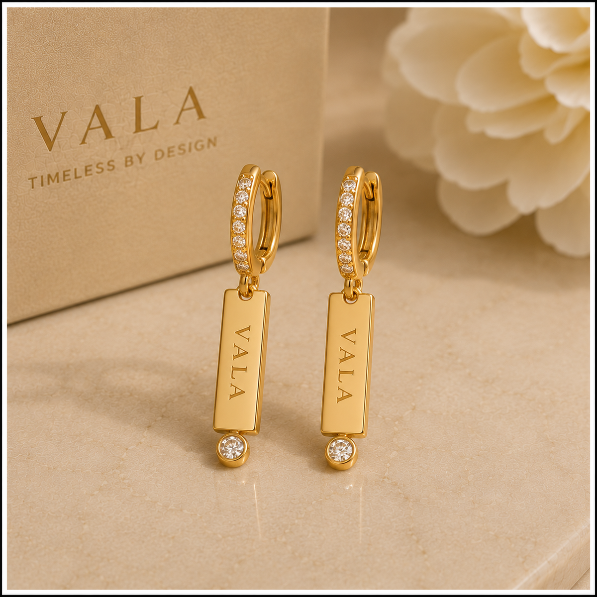 Vala Solène Gold Drop Earrings