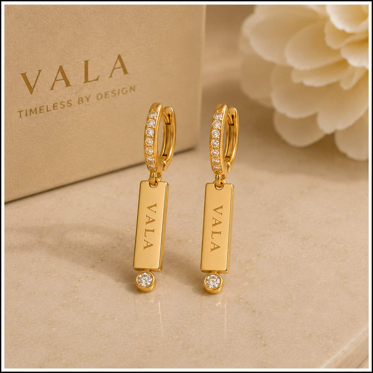 Vala Solène Gold Drop Earrings
